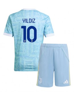Billige Juventus Kenan Yildiz #10 Bortedraktsett Barn 2025-26 Kortermet (+ Korte bukser)